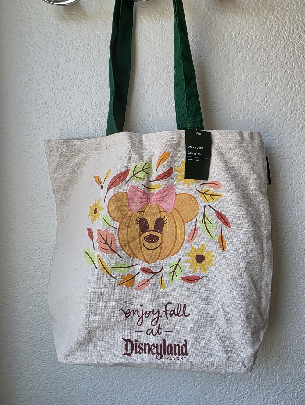 Disneyland Starbucks Resort 'Enjoy Fall' Canvas Tote Bag